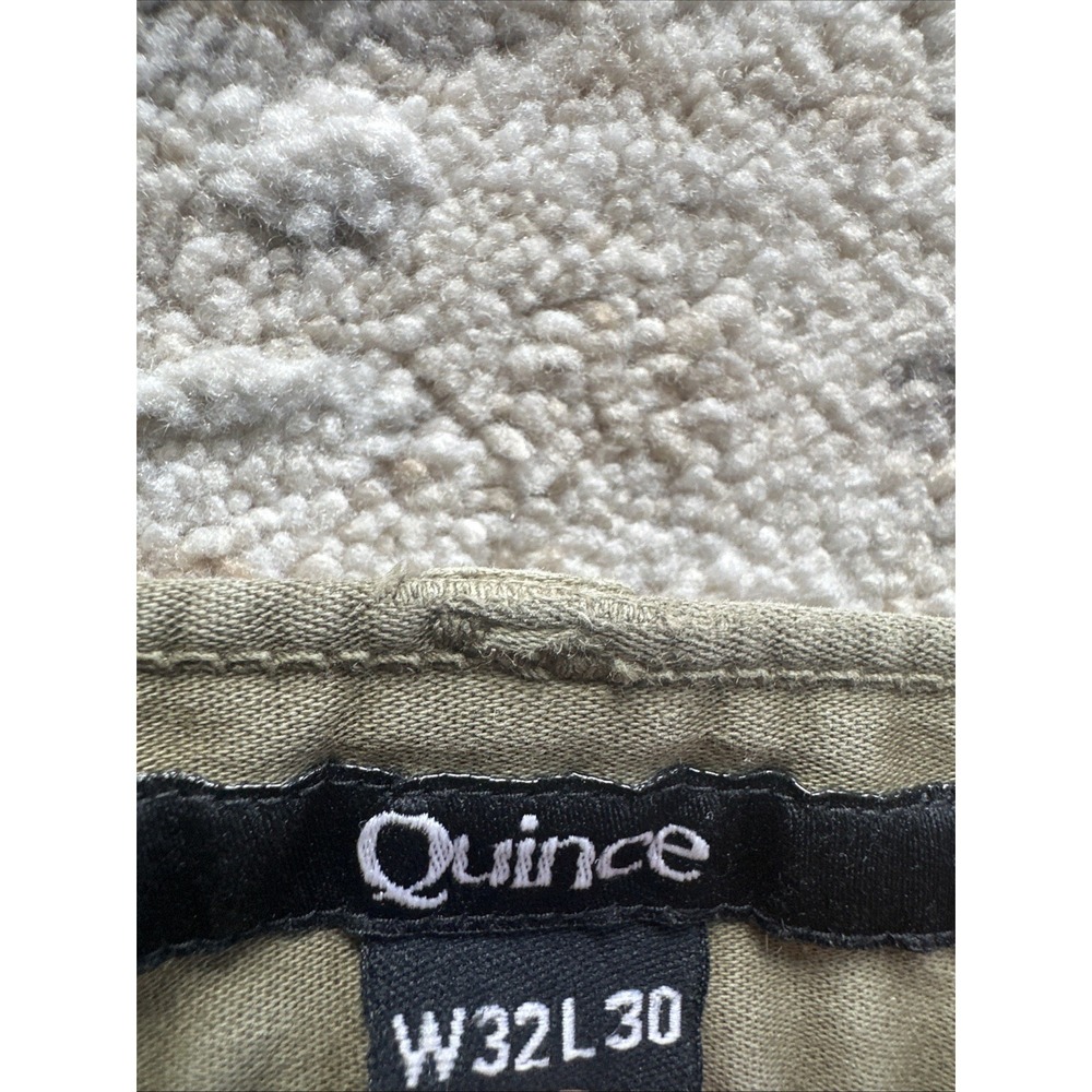 Quince Pants Men Flat Green Size 32x30 Comfort Stretch Traveler 5-Pocket Twill - Picture 2 of 10